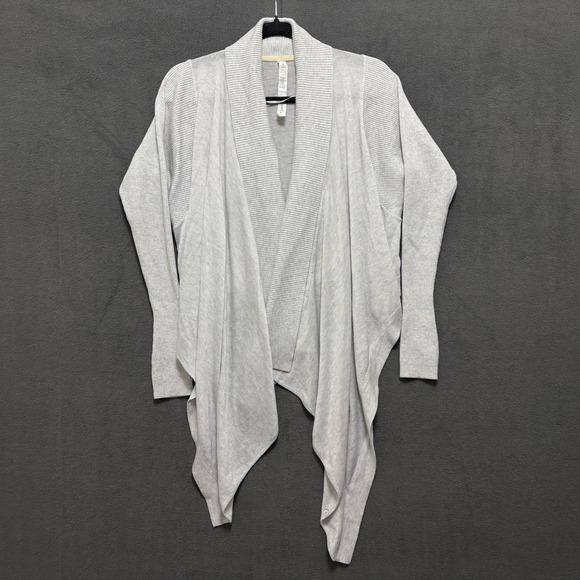 lululemon athletica Sweaters - Lululemon Cardigan Open Front Asymmetrical Wool Silk Cashmere Blend Women's Sz 6